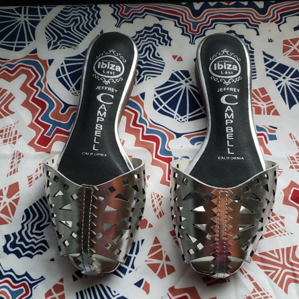 Jeffrey Campbell Silver slip-ons